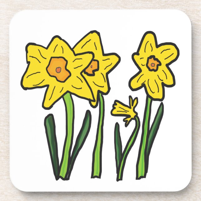 Daffodil Getränkeuntersetzer (Vorderseite)