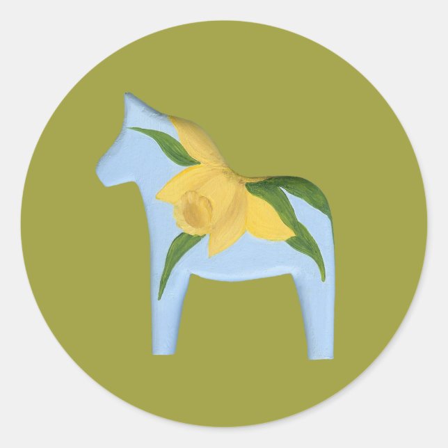 Daffodil Horse Sticker (Vorderseite)