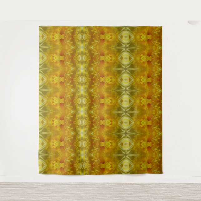 Daffodil Ikat 9 Wandteppich (Vorderseite)