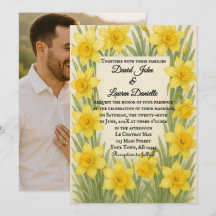 Daffodil Kiss Foto Wedding Einladung