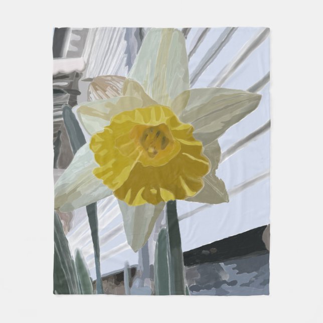 Daffodil Medium Sherpa Blanket Fleecedecke (Vorderseite)