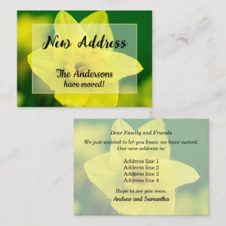 Daffodil New Address Announcement Mitteilungskarte