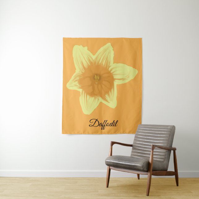 Daffodil Orange Yellow Daffodil Tapestry Wandteppich (Beispiel)
