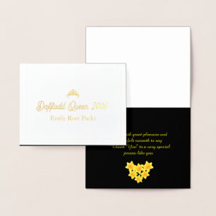 Daffodil Pageant Miss USA America Danke-Card Folienkarte