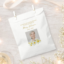 Daffodil Seed Packet Memorial Funeral Favor Bag Geschenktütchen