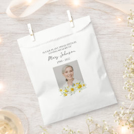 Daffodil Seed Packet Memorial Funeral Favor Bag Geschenktütchen