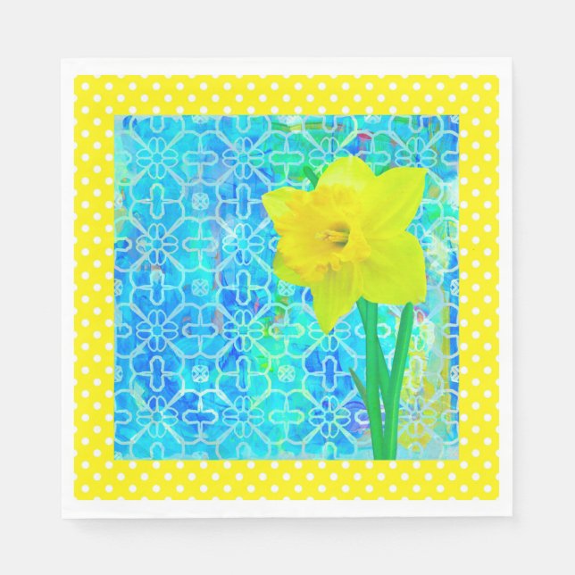 Daffodil Sunshine Serviette (Vorderseite)