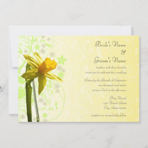 Daffodil Yellow Spring Floral Wedding Einladungen