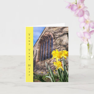 Daffodiles d'église - Carte de voeux personnalisab