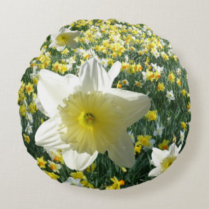 Daffodiles Fleurs de printemps Coussin de champ ro