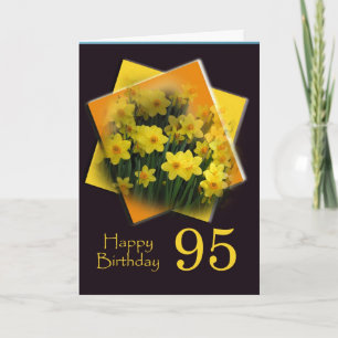 Daffodils 95e anniversaire Voeux Carte de voeux
