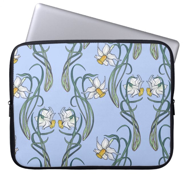 Daffodils Art: Nouveau Spring Laptopschutzhülle (Vorderseite)