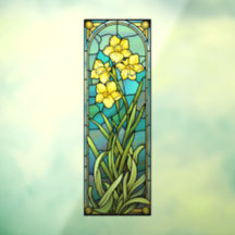 Daffodils Bleiglas Style Fensterheber