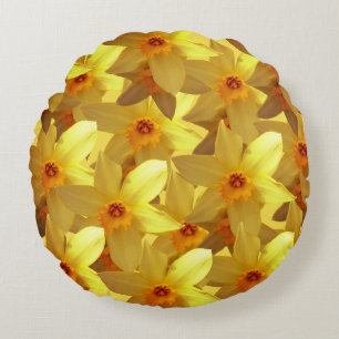 Daffodils Bloom cushion Rundes Kissen