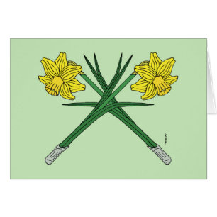 Daffodils Carte de voeux croisée