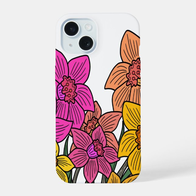Daffodils colorés Fleurs Design (Verso)