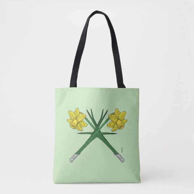 Daffodils Crossed Tasche (Vorderseite)