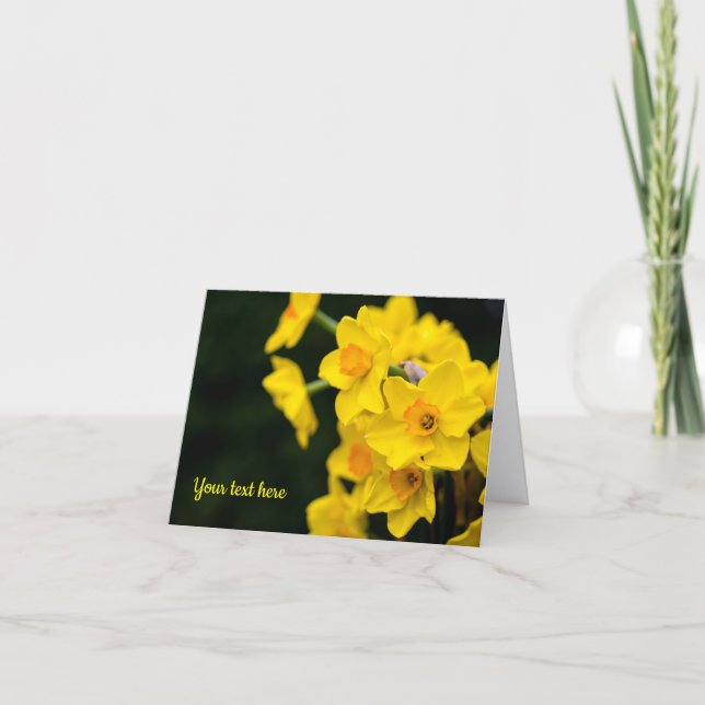 Daffodils Grußkarte Dankeskarte (Vorderseite)