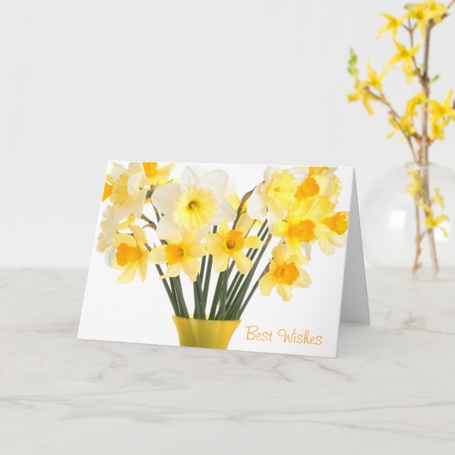 Daffodils Grußkarte Karte (Gelbe Blume)