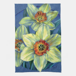 "Daffodils - les joies du printemps" serviette de