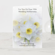 Daffodils Personalisiert 10. Hochzeitstag
