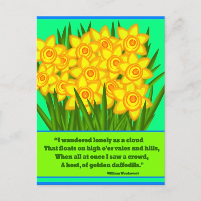 Daffodils Poem, carte postale (Devant)