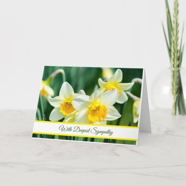 Daffodils Sympathy Card Karte (Vorderseite)