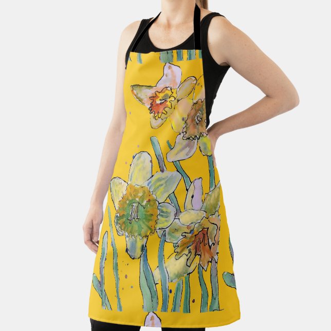 Daffodin Aquarell Blume Gelbe Schürze (InSitu)