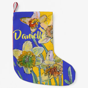 Daffodin Blume Aquarell Blumenbezeichnungen Strump Kleiner Weihnachtsstrumpf