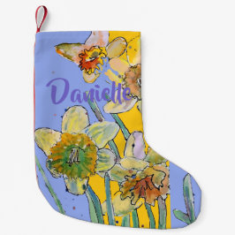 Daffodin Blume Aquarell Blumenbezeichnungen Strump Kleiner Weihnachtsstrumpf