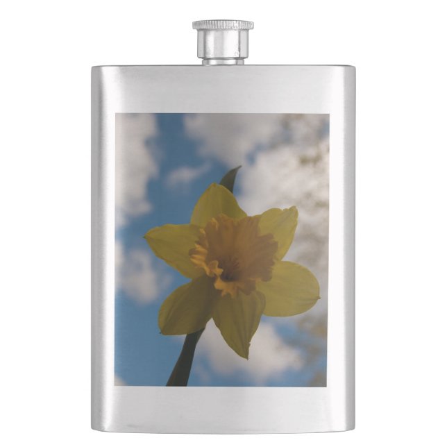 Daffodin im Frühjahr Flachmann (Vorderseite)