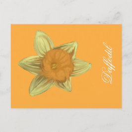 Daffodin Vertikale Postkarte Orange
