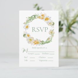 Daffodique blanc et jaune Floral Green RSVP