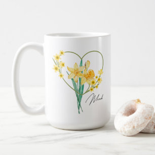 Daffodique café Mug Fleur de naissance