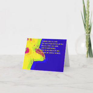 Daffodique jaune ; Carte de notes poem William Wor