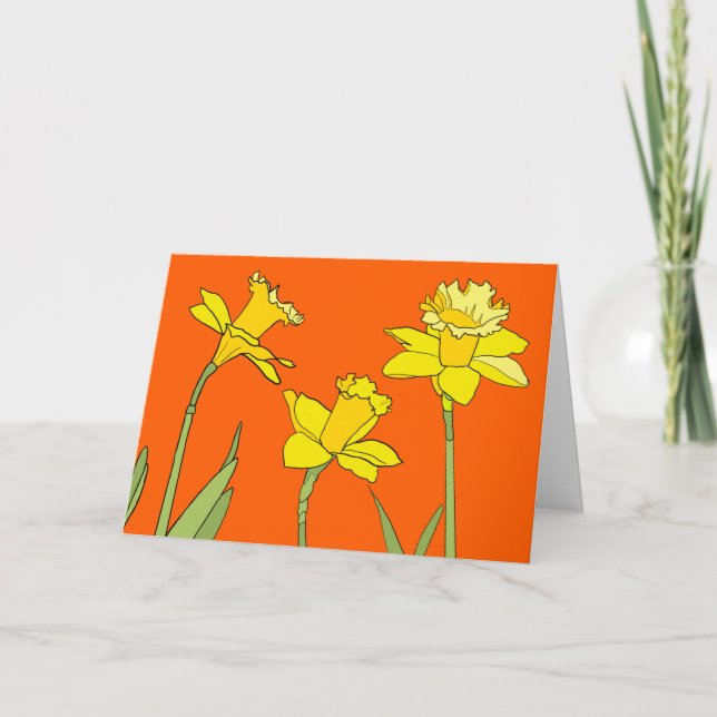 Daffodiques sur orange (Devant)