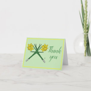 Daffodis Crossed Danke-Card