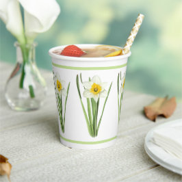Daffodische Blume Botanische Kunst Pappbecher
