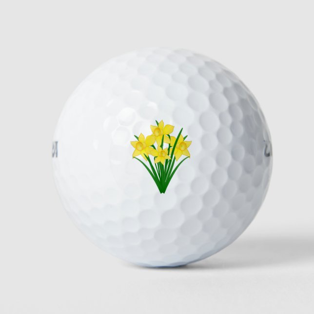 Daffodische Blume Golfball (Vorderseite)