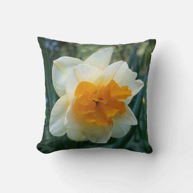 Daffodische Blume Kissen (Vorderseite)