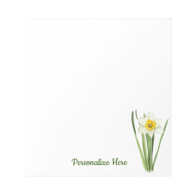 Daffodische Blume Notizblock (Vorderseite)