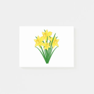 Daffodische Blume Post-it Klebezettel