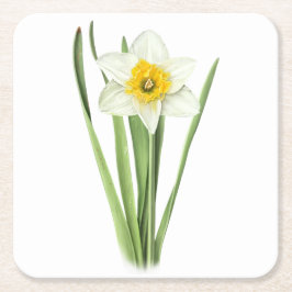 Daffodische Blume Rechteckiger Pappuntersetzer