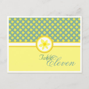 Daffodische Hochzeit, Tischeinstellung Postkarte
