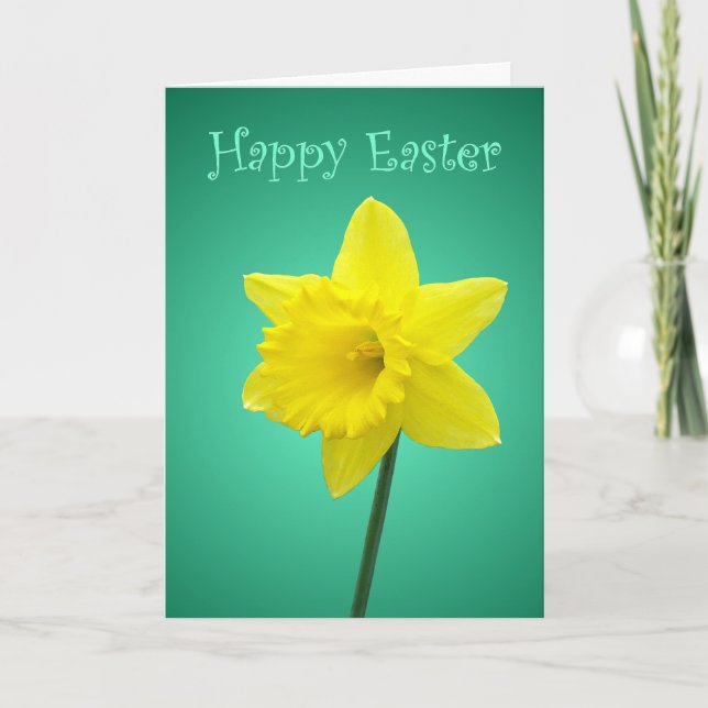 Daffodische Osterkarte - II Feiertagskarte (Vorderseite)