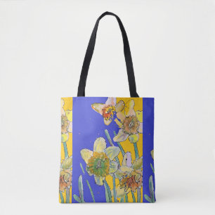 Daffodische Wasserfarben-Blüte Damen Tote Tasche