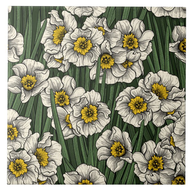 Daffodischer Garten Fliese (Vorderseite)