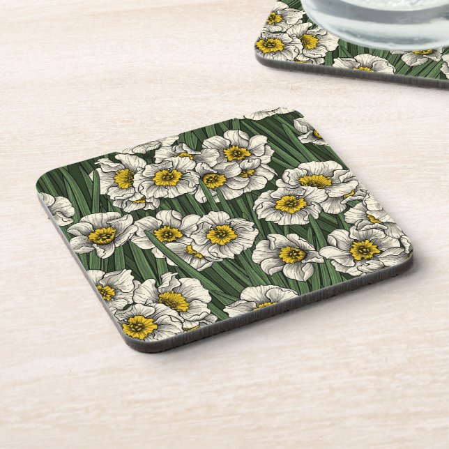 Daffodischer Garten Getränkeuntersetzer (Linke Seite)