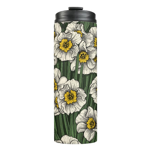 Daffodischer Garten Thermosbecher (Vorderseite)