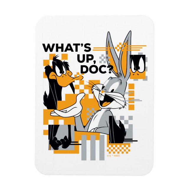 DAFFY DUCK™ & BUGS BUNNY™ Glitch Magnet (Vertikal)